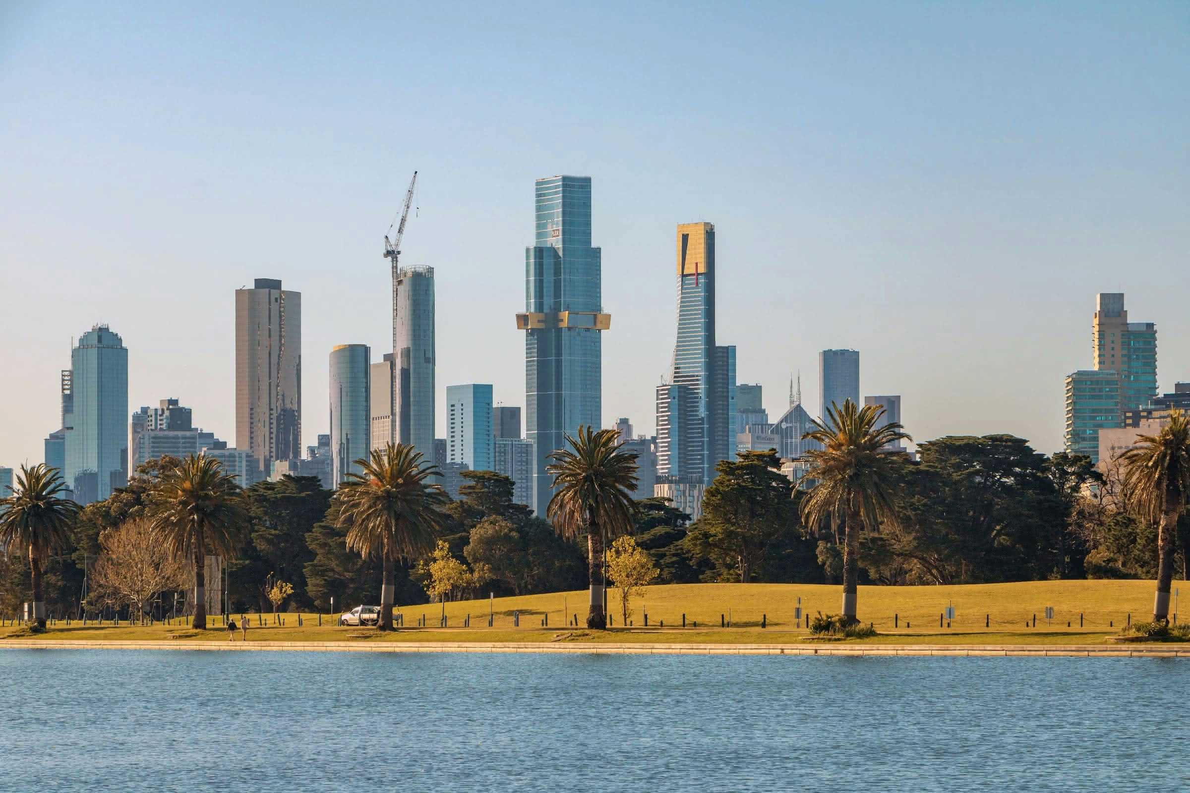 Photo of Melbourne CBD, from Albert Park. We think Melbourne is the best city in the world, and a great place to host your Airbnb.